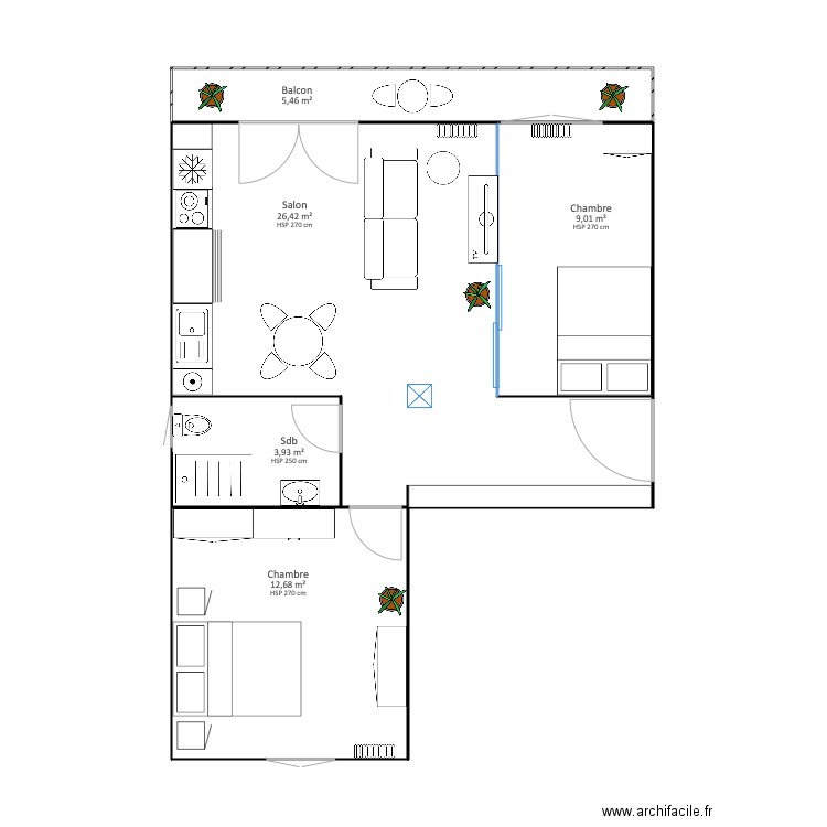 Gaillard T3 2. Plan de 0 pièce et 0 m2