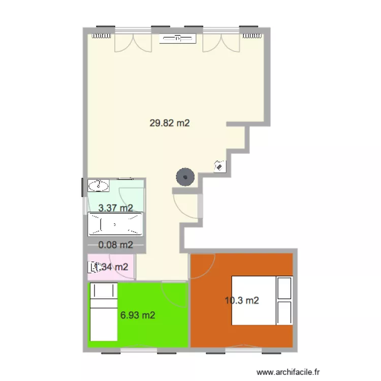 APPARTEMENT CHRISTINIA. Plan de 