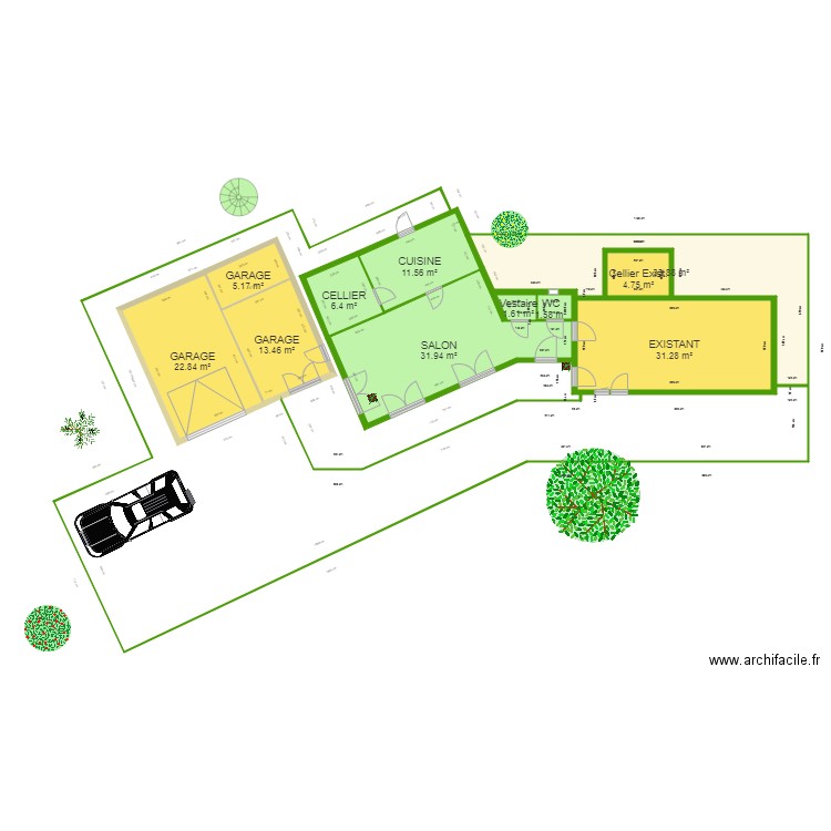 PLAN DESSINATEUR plan de masse 4. Plan de 0 pièce et 0 m2