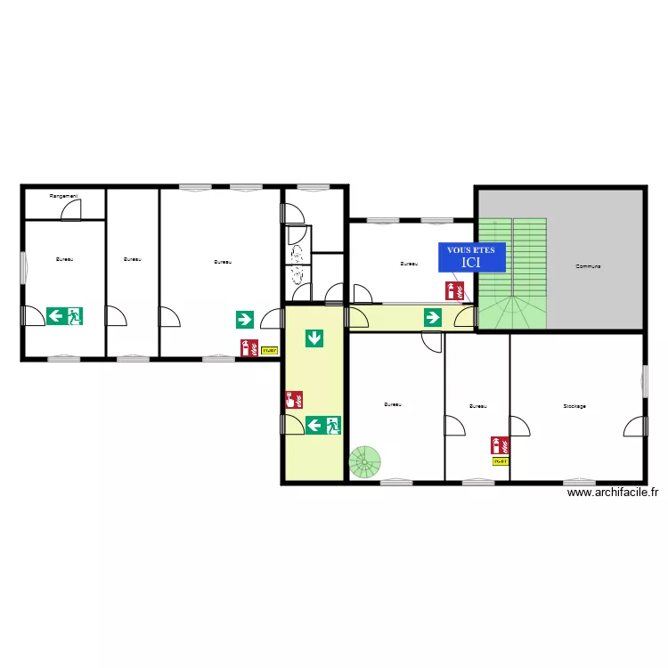 Bouzat plan etage. Plan de 