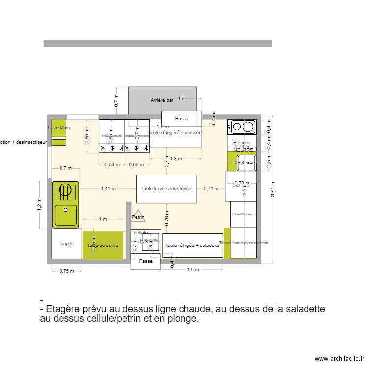 batz sur mer. Plan de 1 pièce et 18 m2