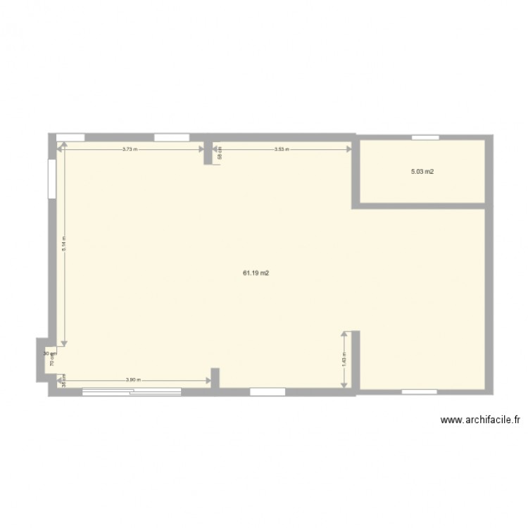 plan salle a manger cuisine . Plan de 0 pièce et 0 m2