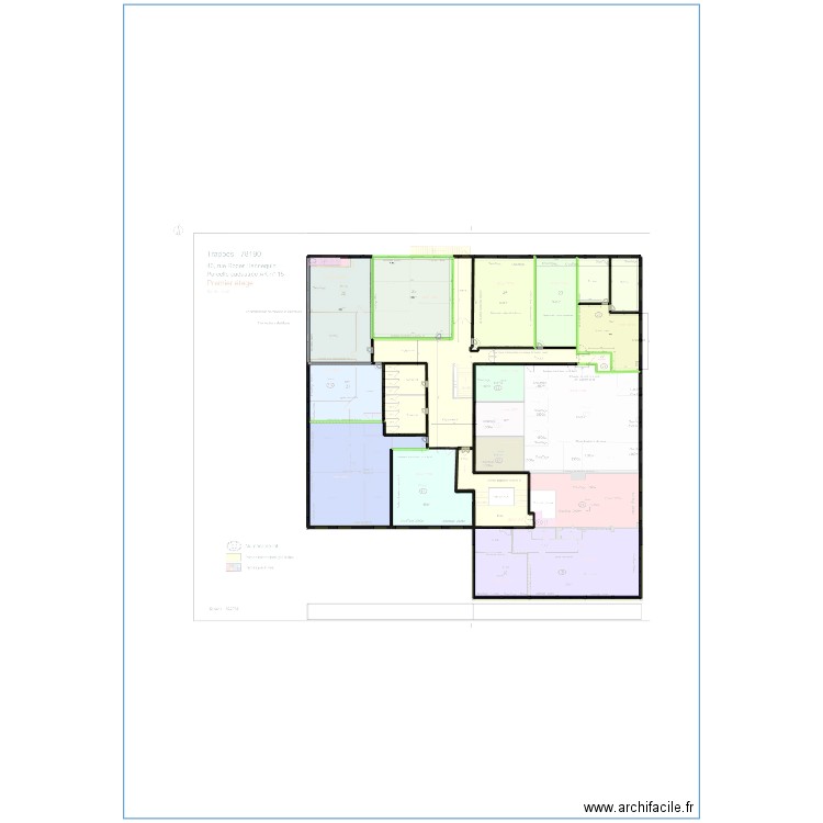 Projet ELEC Trappes. Plan de 3 pièces et 796 m2