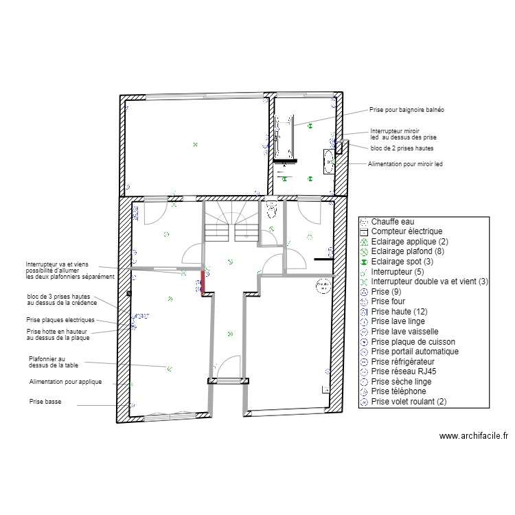 col segaert electrique. Plan de 7 pièces et 31 m2