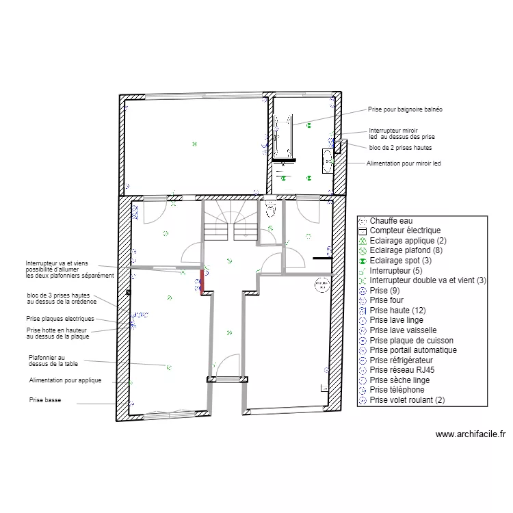 col segaert electrique. Plan de 