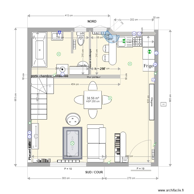 RDC Pinceloup 2 Option2. Plan de 0 pièce et 0 m2