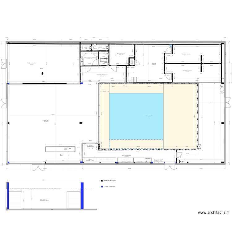 Plan TAKE OFF CUISINE. Plan de 14 pièces et 518 m2