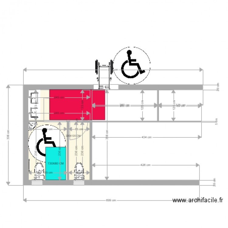 PROJET TOILETTES CONFORMES v3. Plan de 0 pièce et 0 m2