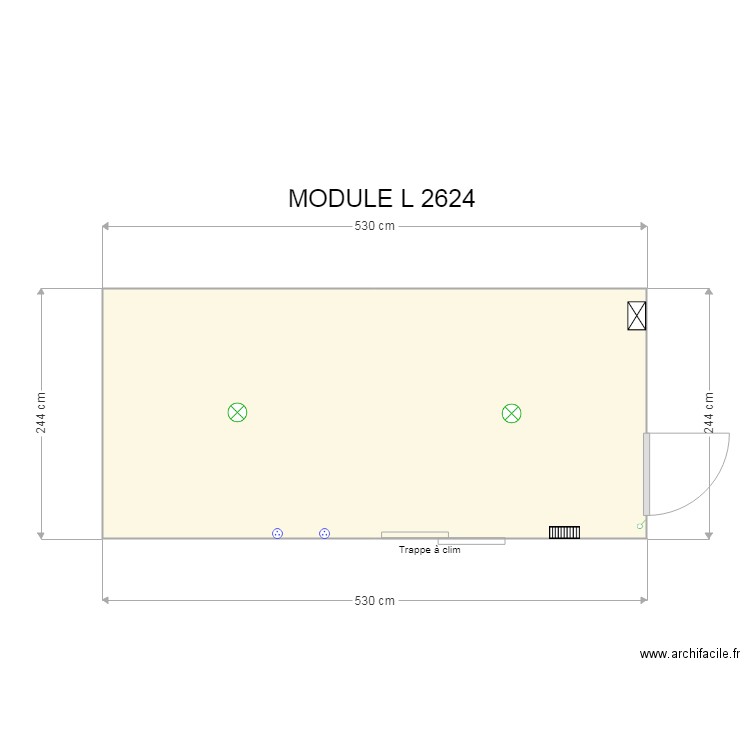 Module L 2624. Plan de 0 pièce et 0 m2