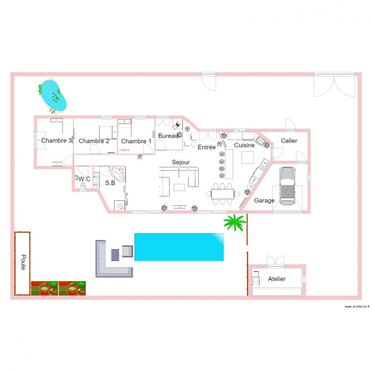 plan damien maison. Plan de 0 pièce et 0 m2