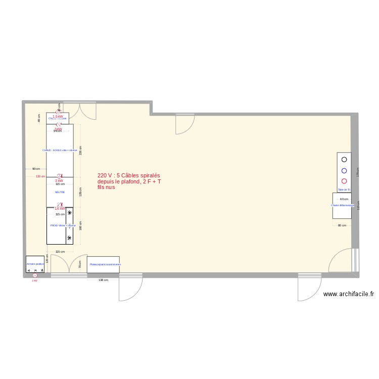 Prado A.Chevrier. Plan de 1 pièce et 96 m2