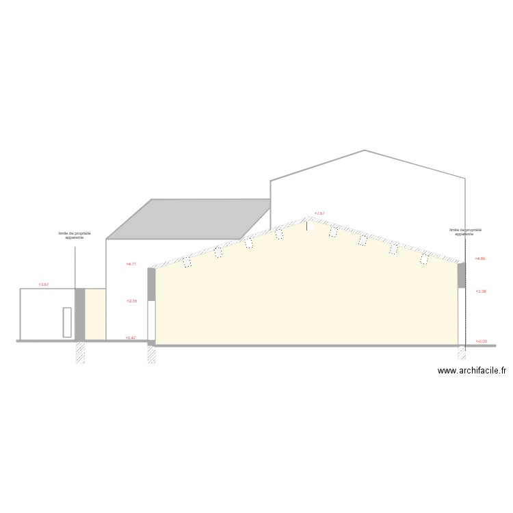 coupe original. Plan de 0 pièce et 0 m2