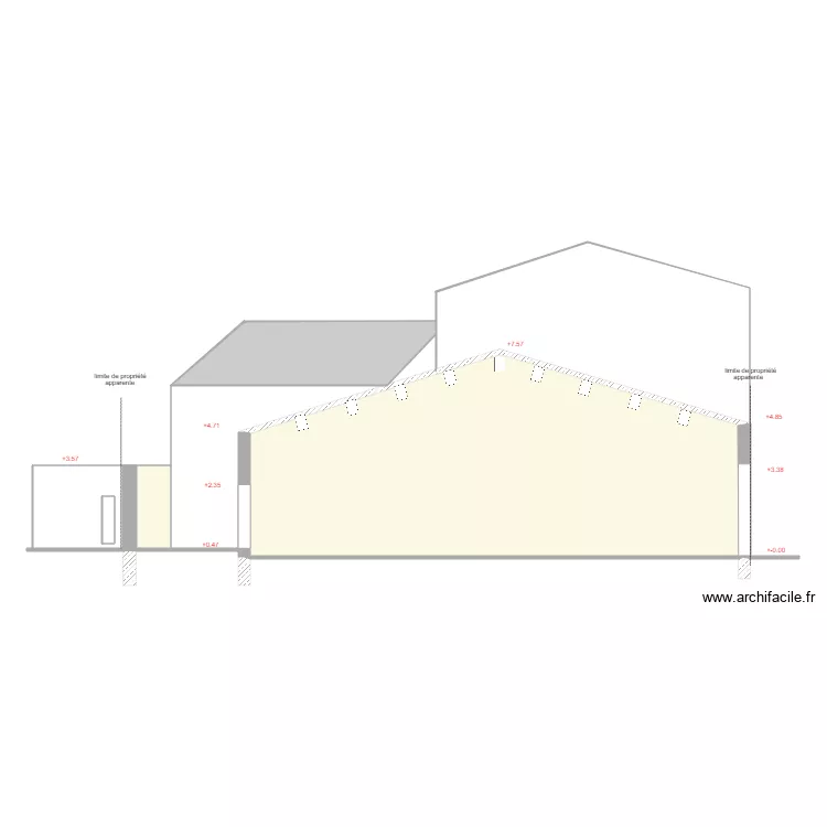 coupe original. Plan de 