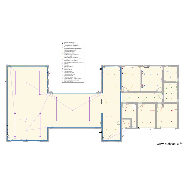 MIKA. Plan de 9 pièces et 386 m2