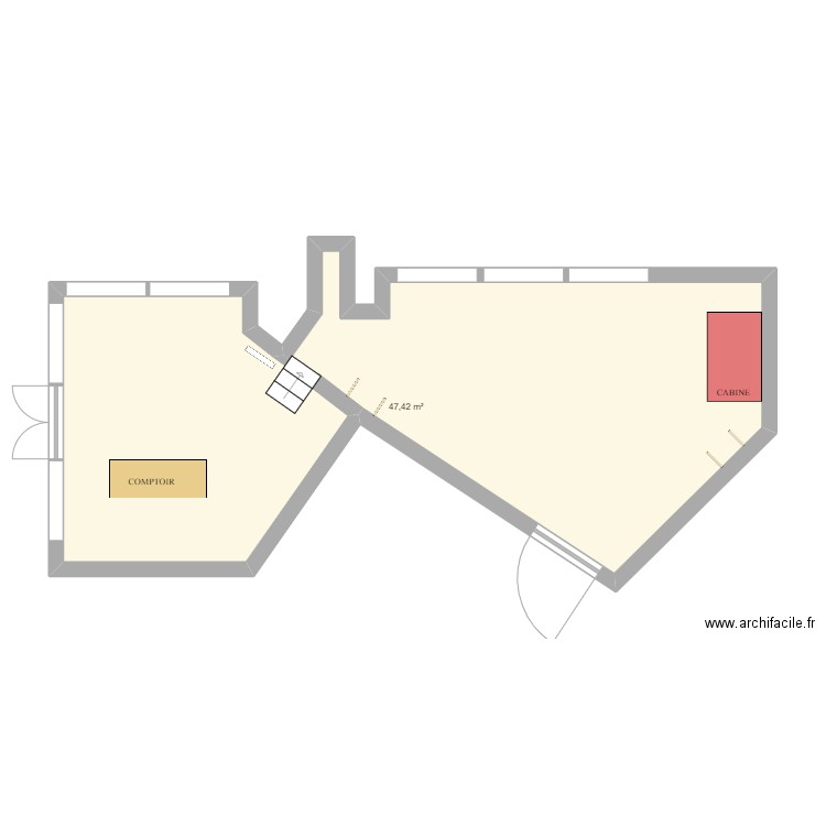 SOFFITEL BIARRITZ M. Plan de 1 pièce et 47 m2