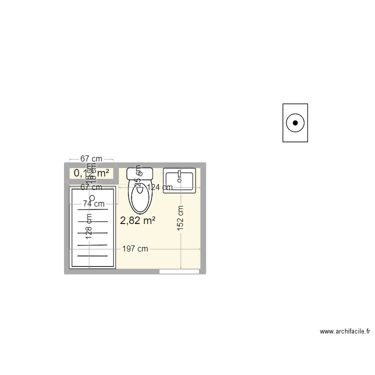 Thierry Petite salle de bains. Plan de 0 pièce et 0 m2