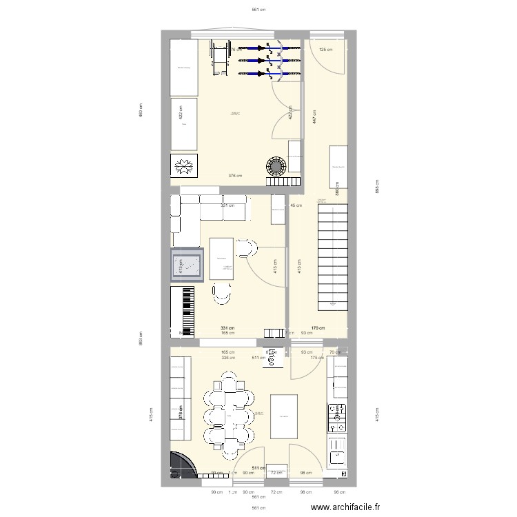 Anderlecht RDC projeté. Plan de 0 pièce et 0 m2