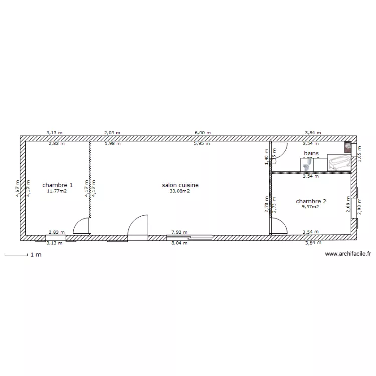 maison Mickael. Plan de 