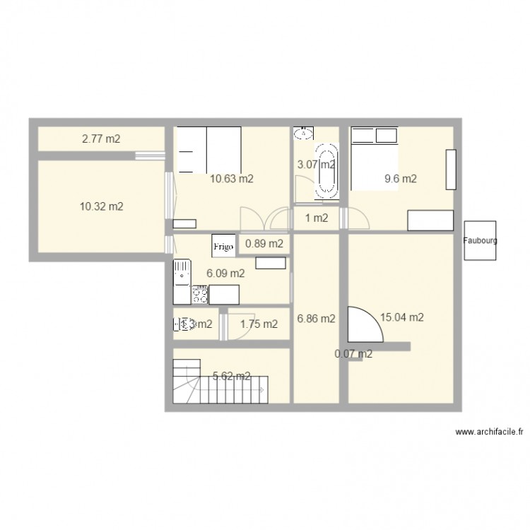 Appartement. Plan de 0 pièce et 0 m2