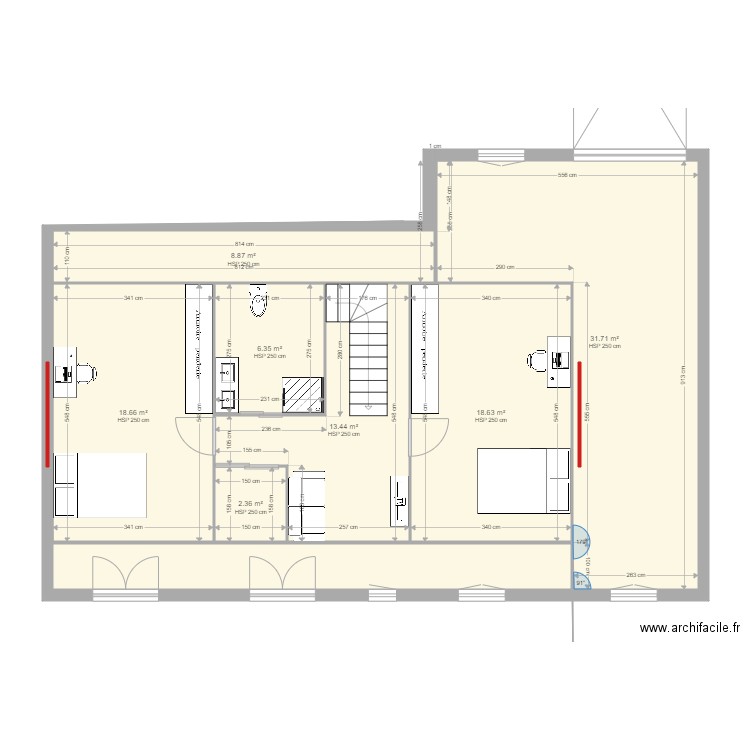 Le Temple 1er etage. Plan de 0 pièce et 0 m2