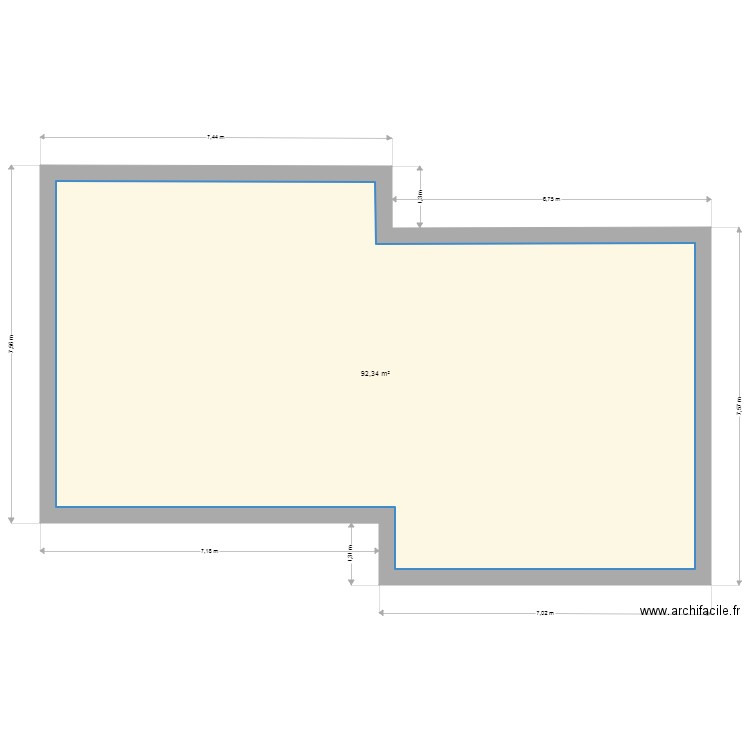 amibois_mineral_1. Plan de 1 pièce et 92 m2