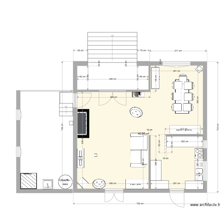 partie ancienne meublée avec garage. Plan de 0 pièce et 0 m2