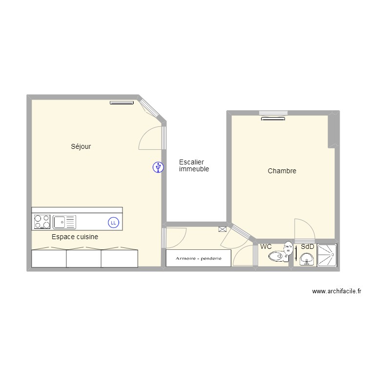 396 Honoré Bat B 3eme. Plan de 0 pièce et 0 m2