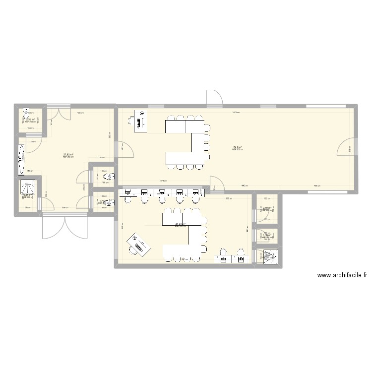 Projet Log Actuel. Plan de 9 pièces et 155 m2