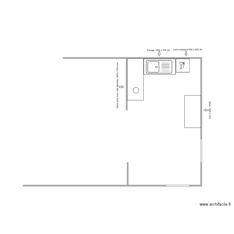 Plonge 2. Plan de 0 pièce et 0 m2