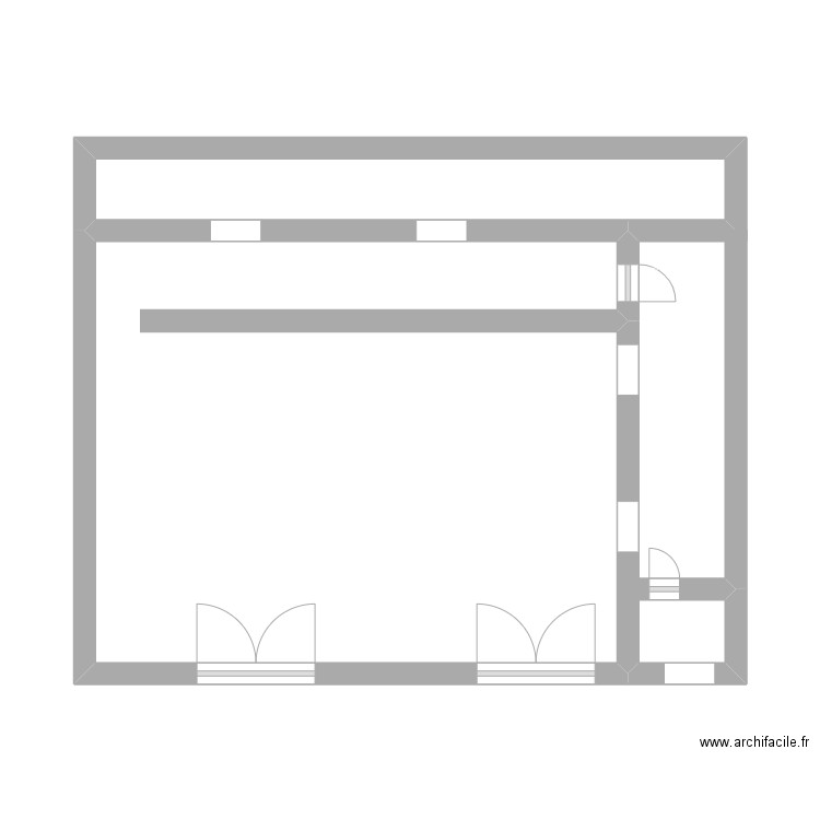 plan l aouina. Plan de 2 pièces et 35 m2