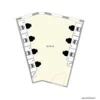 Bureau 514 avec plan de travail 