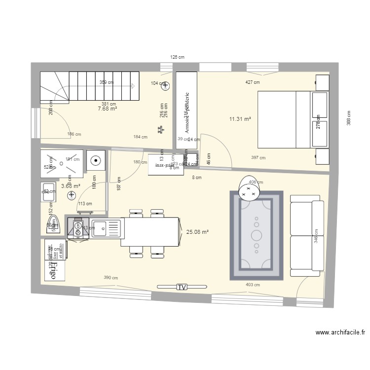 rdc projet V0. Plan de 0 pièce et 0 m2