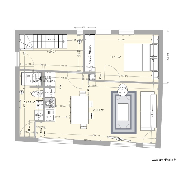 rdc projet V6. Plan de 0 pièce et 0 m2