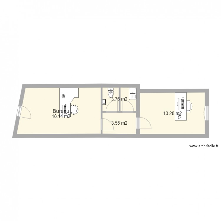 bureau assureur. Plan de 0 pièce et 0 m2