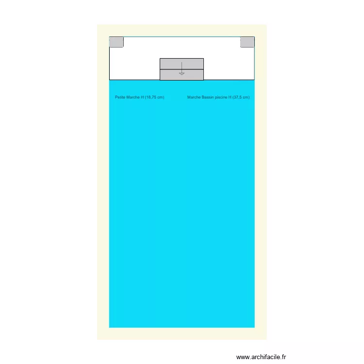 Piscine. Plan de 