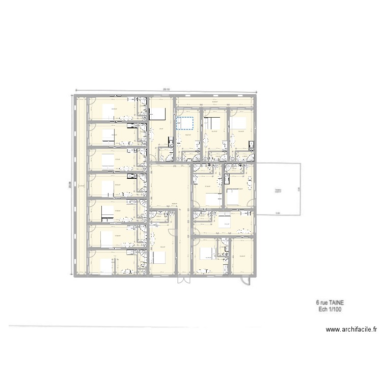 immeuble bureau albi. Plan de 29 pièces et 376 m2