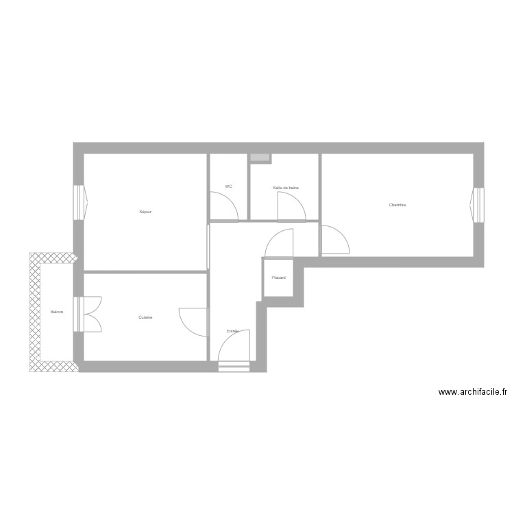 Marechal. Plan de 9 pièces et 50 m2