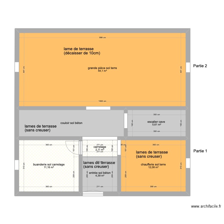 comptable. Plan de 7 pièces et 90 m2