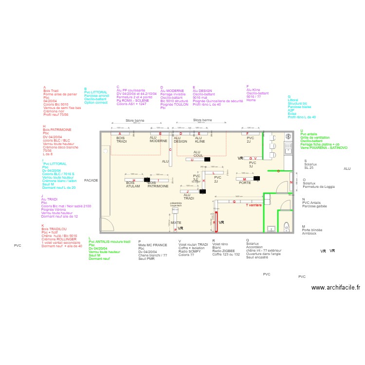 Boulogne fenetres variante POSITIONNEMENT. Plan de 0 pièce et 0 m2