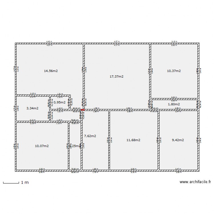 vulaine séjour et ch2 SB CH2 Cuisine essai 1. Plan de 0 pièce et 0 m2