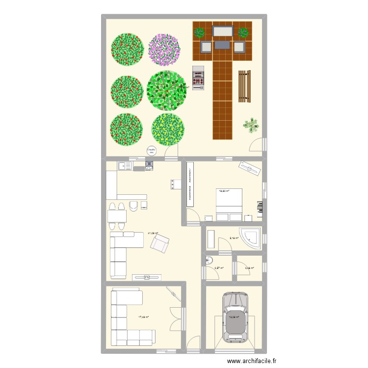 Rougier plan 2. Plan de 8 pièces et 177 m2
