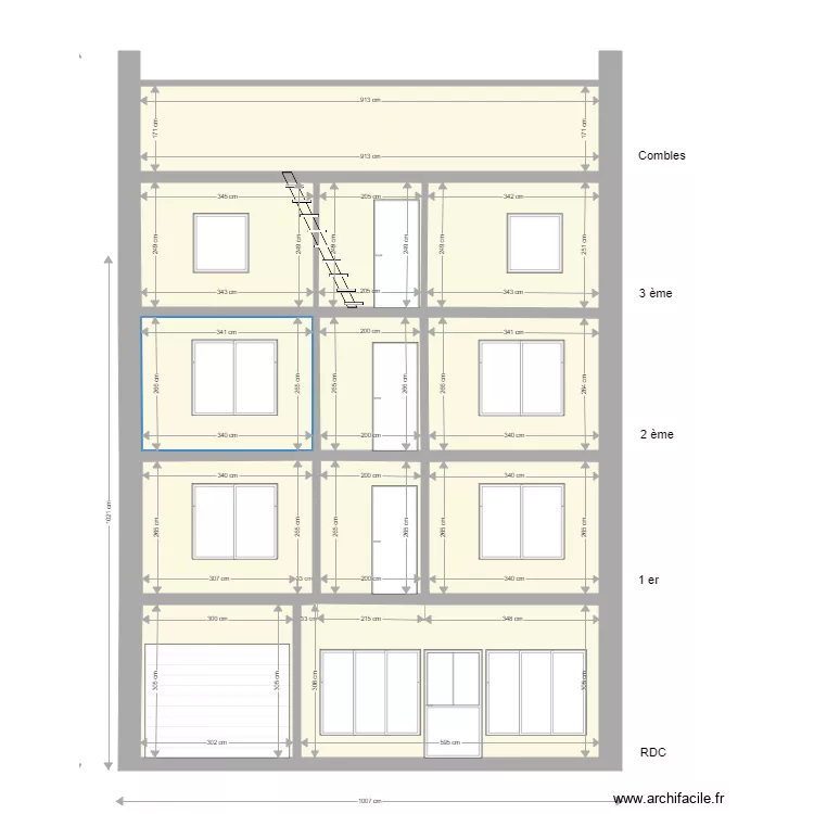 plan de coupe facade. Plan de 