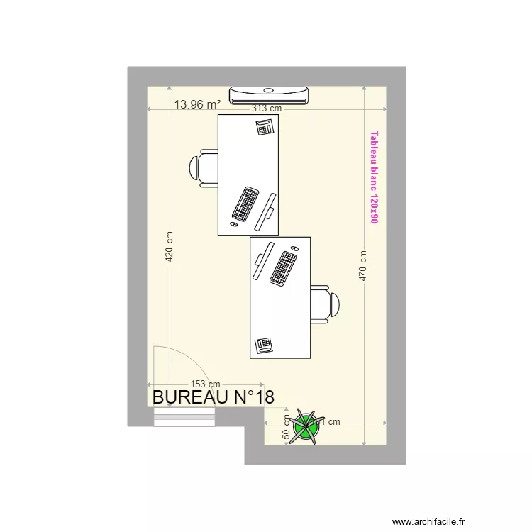 Bureau 18. Plan de 