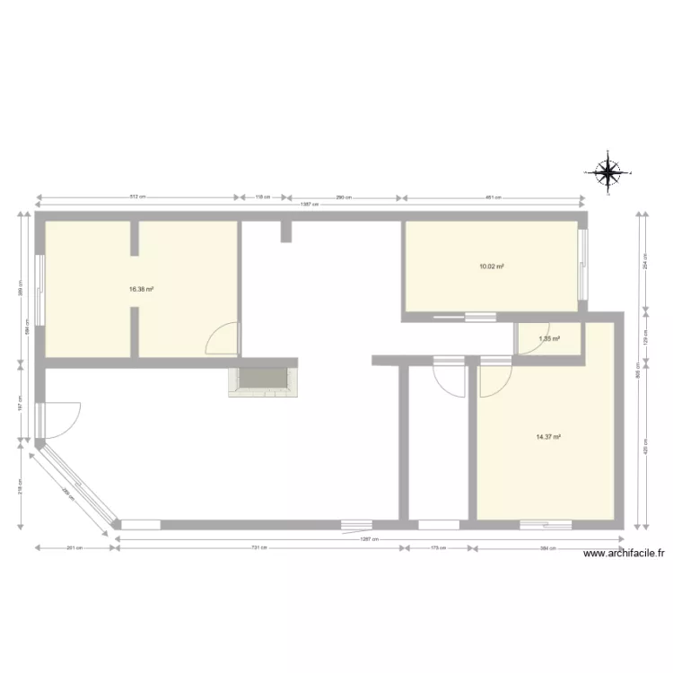 Maison L&eacute;ognan 01. Plan de 
