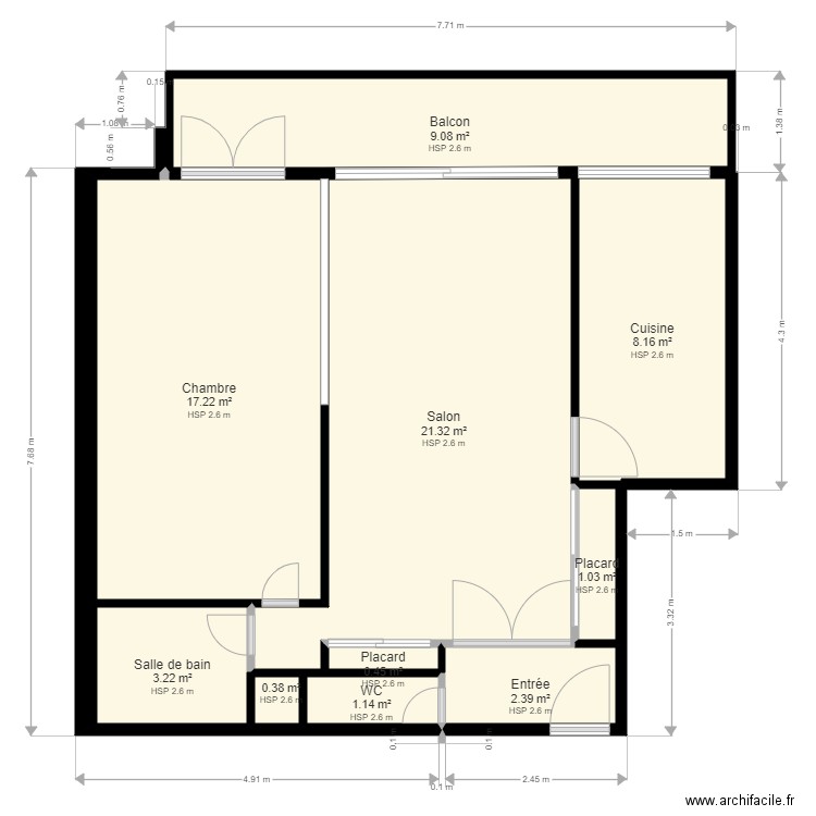 Plan Existant 1. Plan de 0 pièce et 0 m2