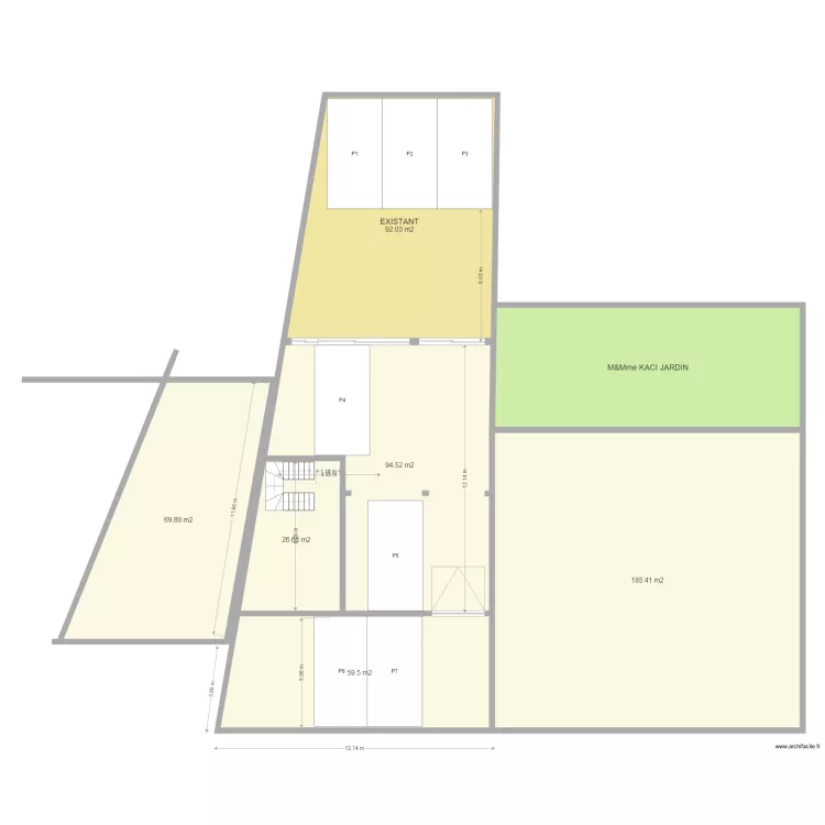 CHAVENAY Projet sur&eacute;l&eacute;vation 2. Plan de 