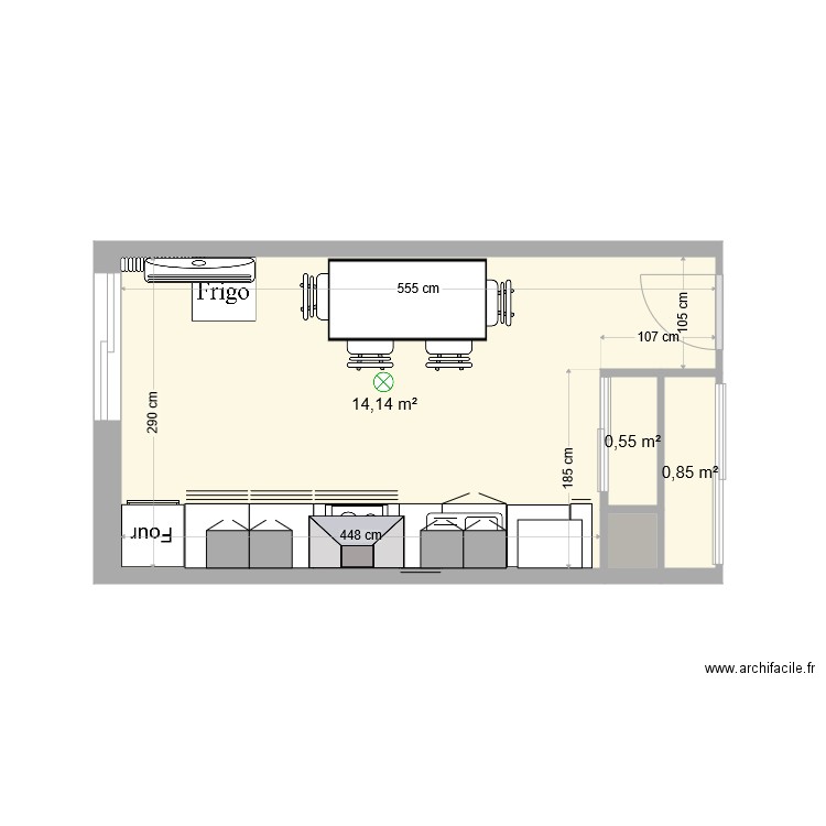 kennedy cuisine. Plan de 0 pièce et 0 m2
