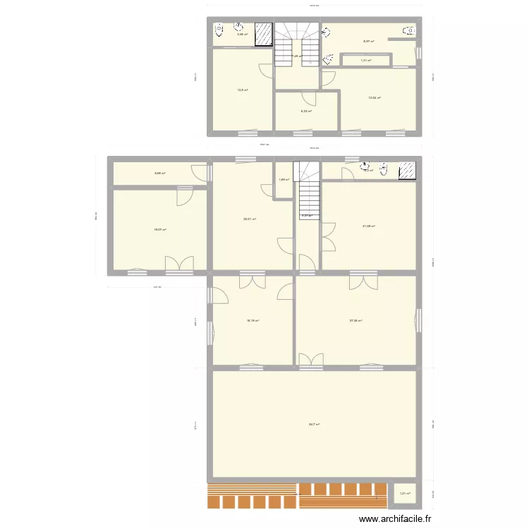 Maison avant. Plan de 