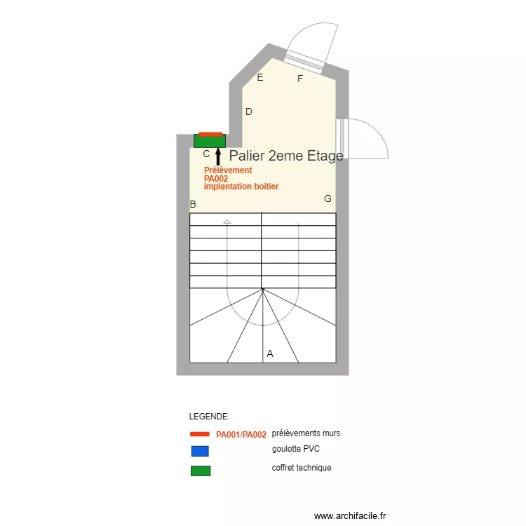 palier 2eme Etage. Plan de 