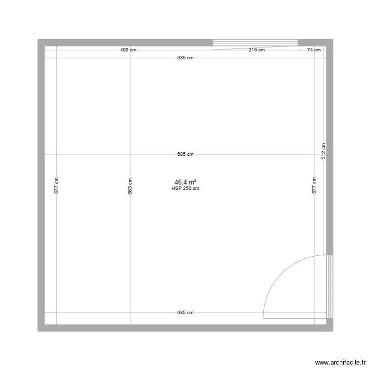 chambre mariana. Plan de 
